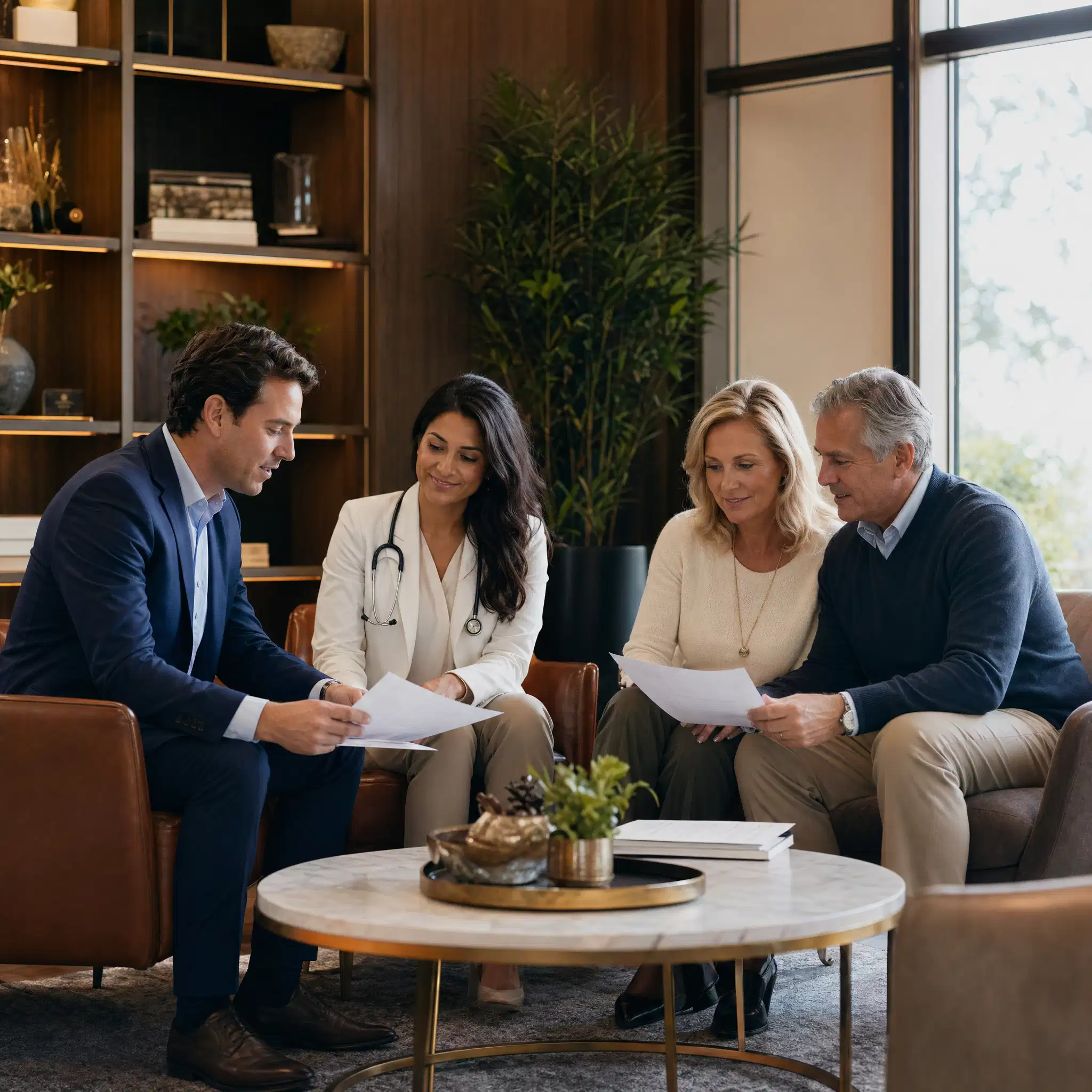 International business team meeting